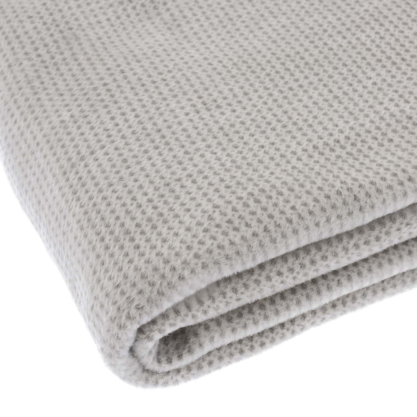 Thermosoft Semi Plain Grey Throw