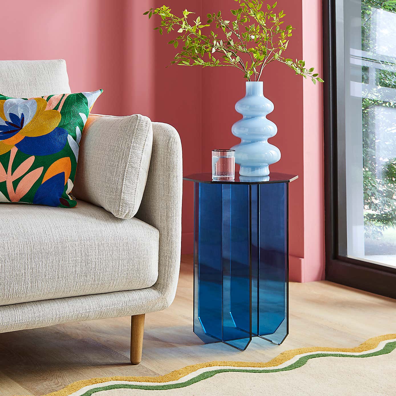 Elements Bowden Glass Side Table