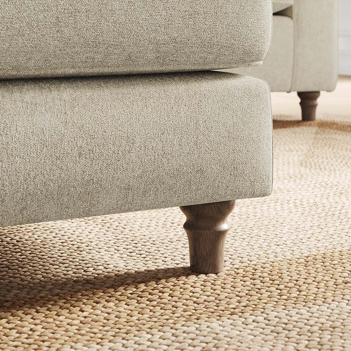 Flori Footstool, Soft Chenille