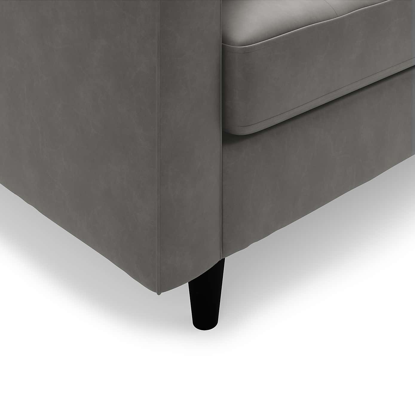 Zoe Distressed Faux Leather 3 Seater Sofa