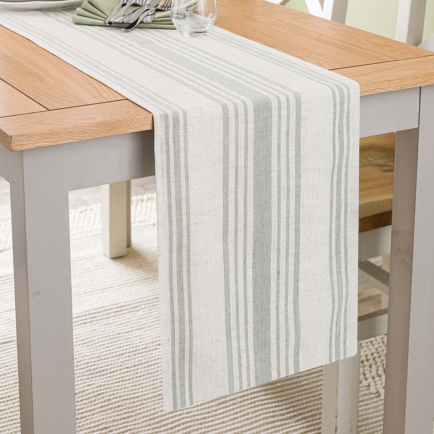 Churchgate Belton Sage Striped Runner