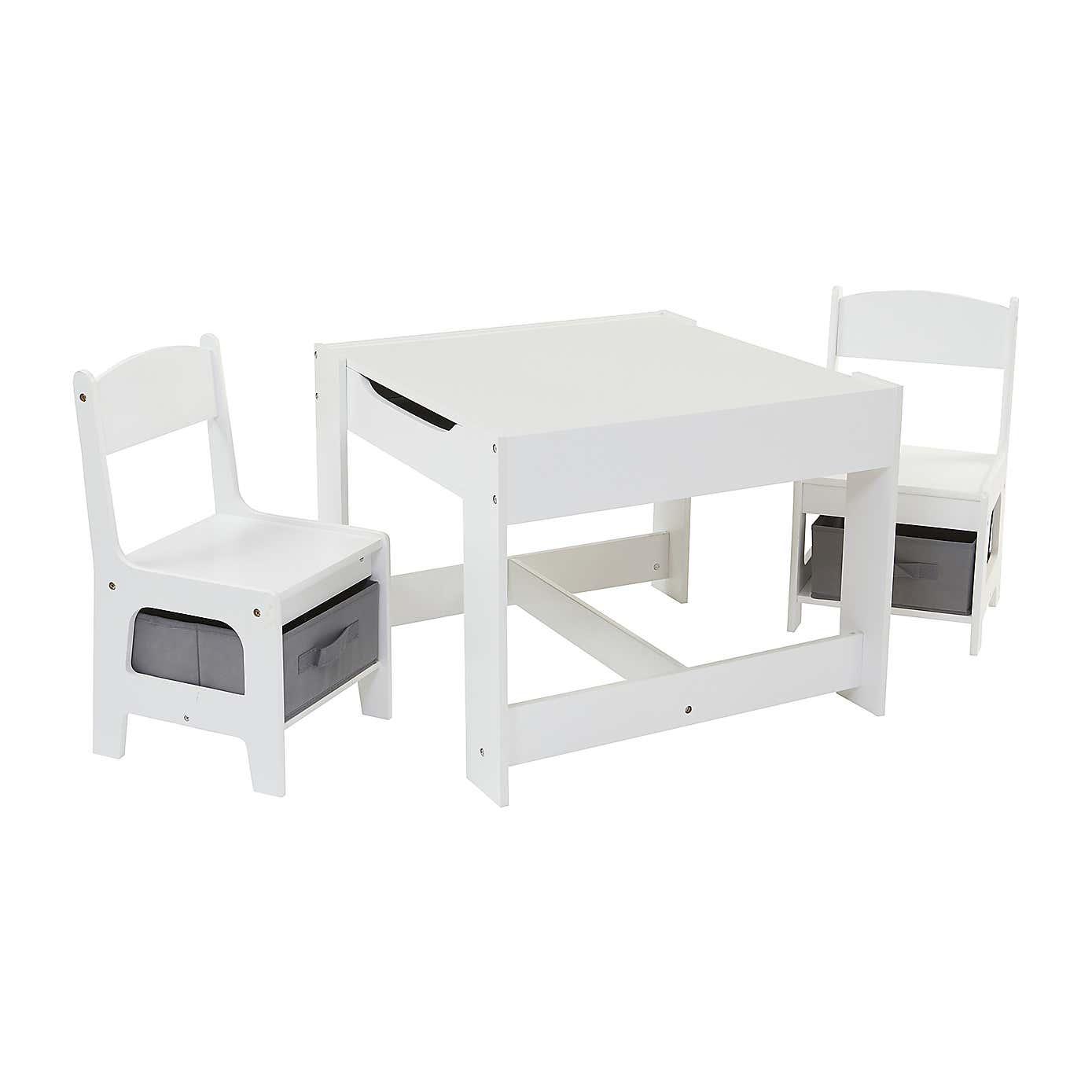 Liberty House Table And Two Chairs Set With Two Storage Boxes
