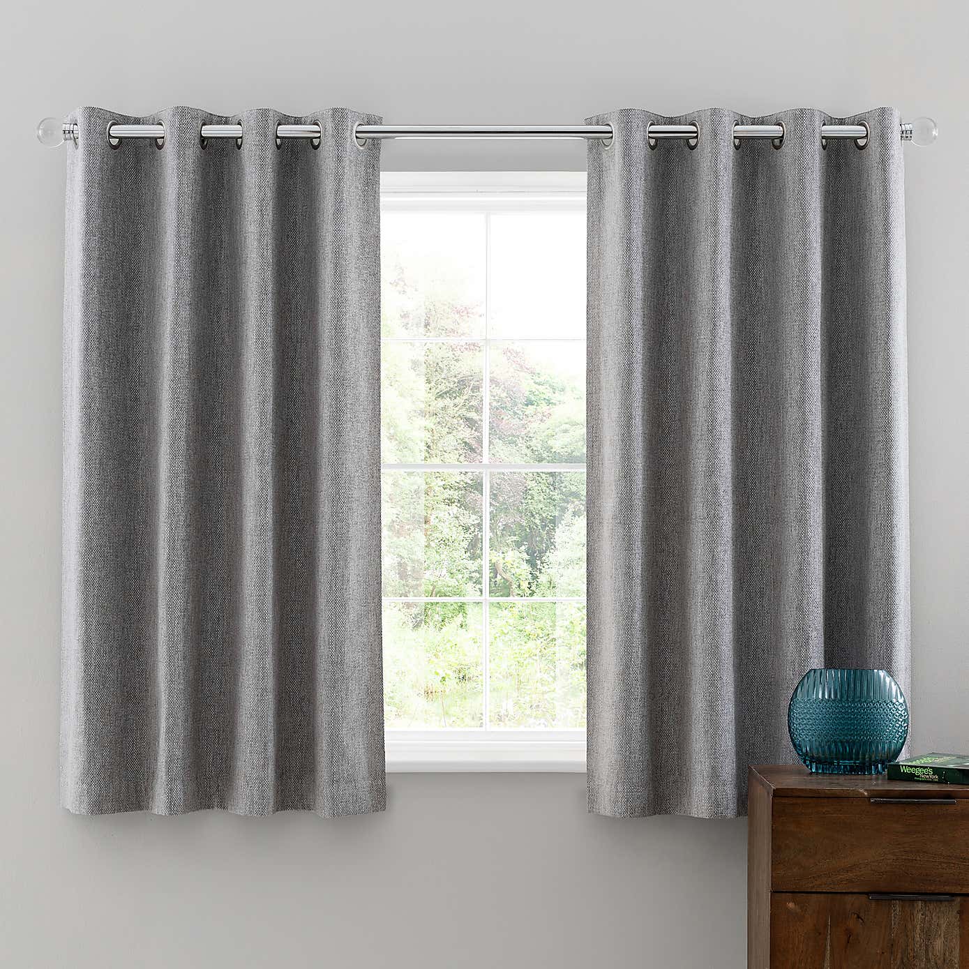 Oxford Chenille Eyelet Curtains