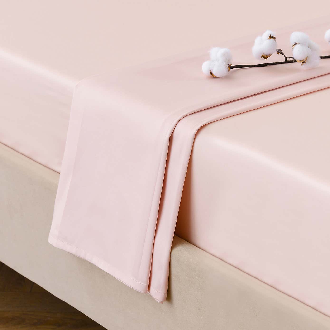 Dorma 300 Thread Count 100% Cotton Sateen Plain Flat Sheet