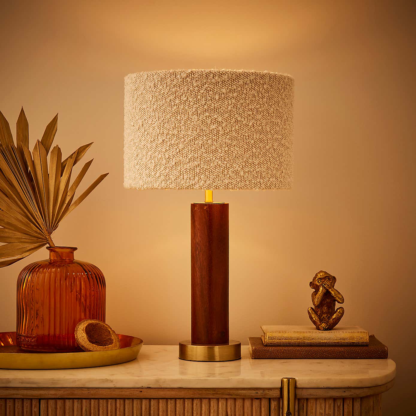 Hazelle Boucle Table Lamp