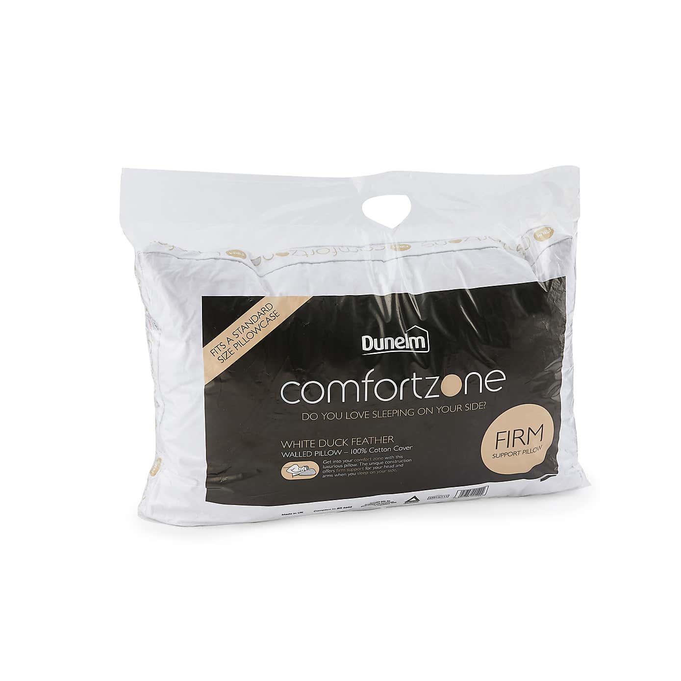 Comfortzone Duck Feather Side Sleeper Box Pillow