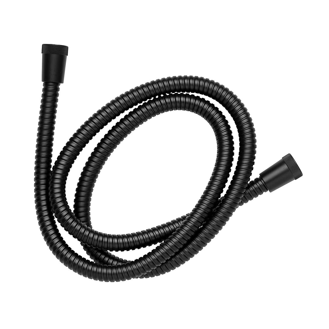 1.75m Matt Black Stainless Steel Hose, 11mm Bore