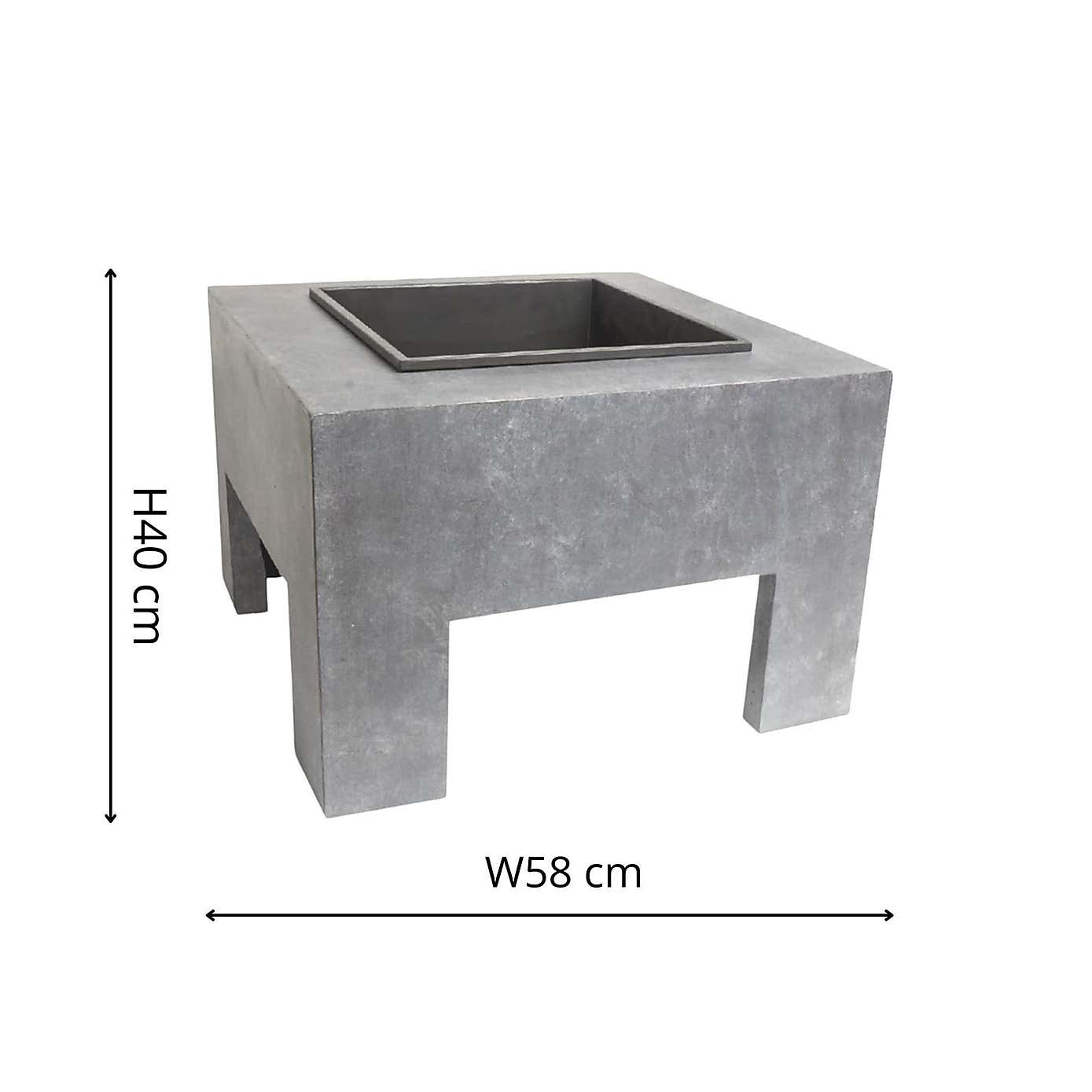 Square Firebowl & Console