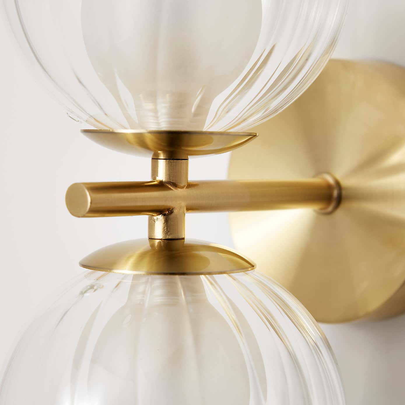 Leirah Ribbed 2 Light Wall Light