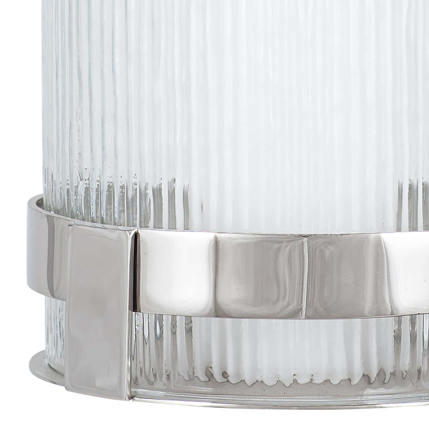 Metal and Glass Hurricane Lantern