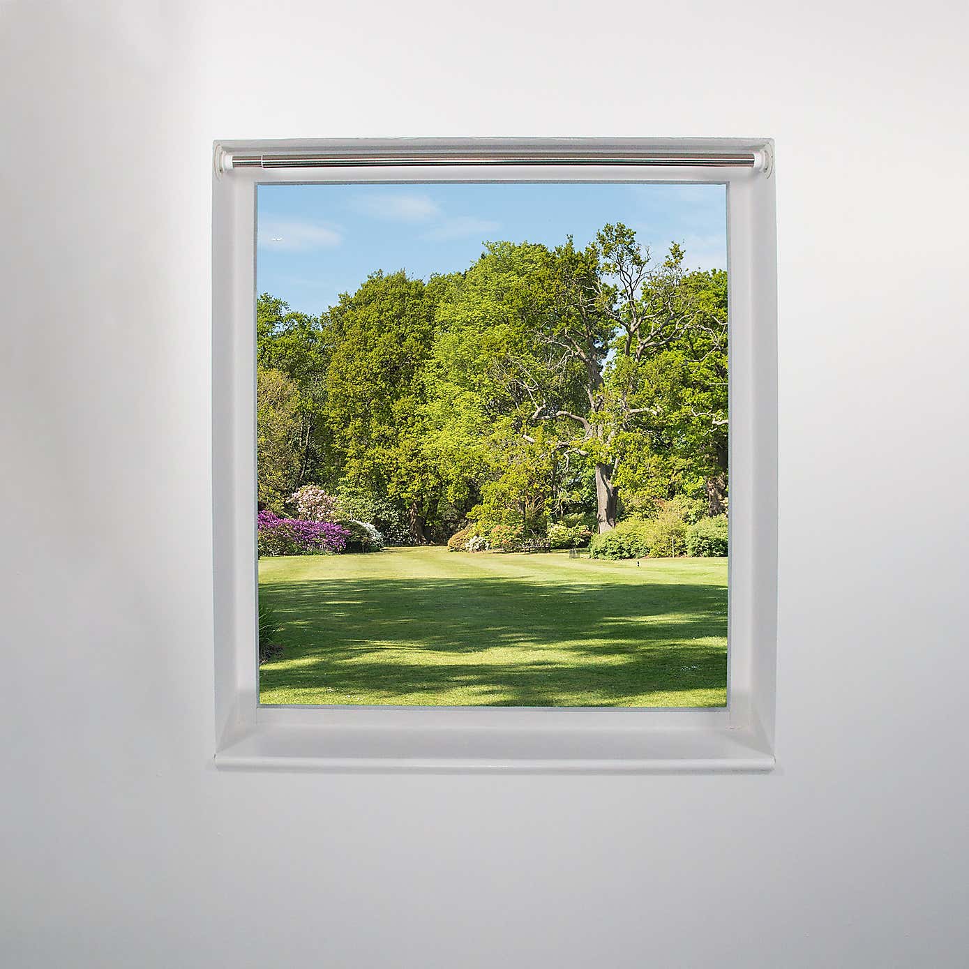 Easy Fit 60 Second Satin Silver Extendable Tension Curtain Pole Dia. 19/22mm