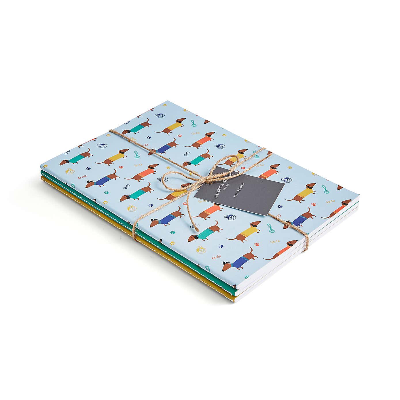 Waters & Noble Set of 3 Sausage Dog Softcover Notebooks