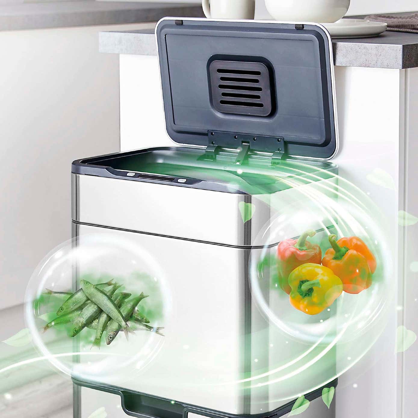 Tower 50L Ozone Recycling Sensor Bin