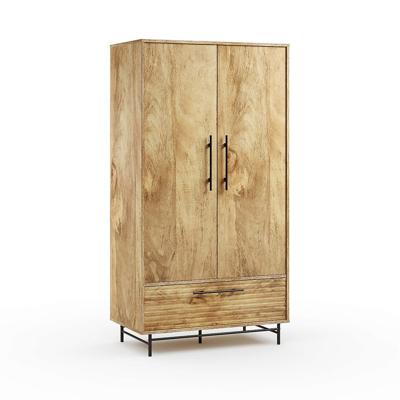 Bryant Double Wardrobe, Mango Wood Effect