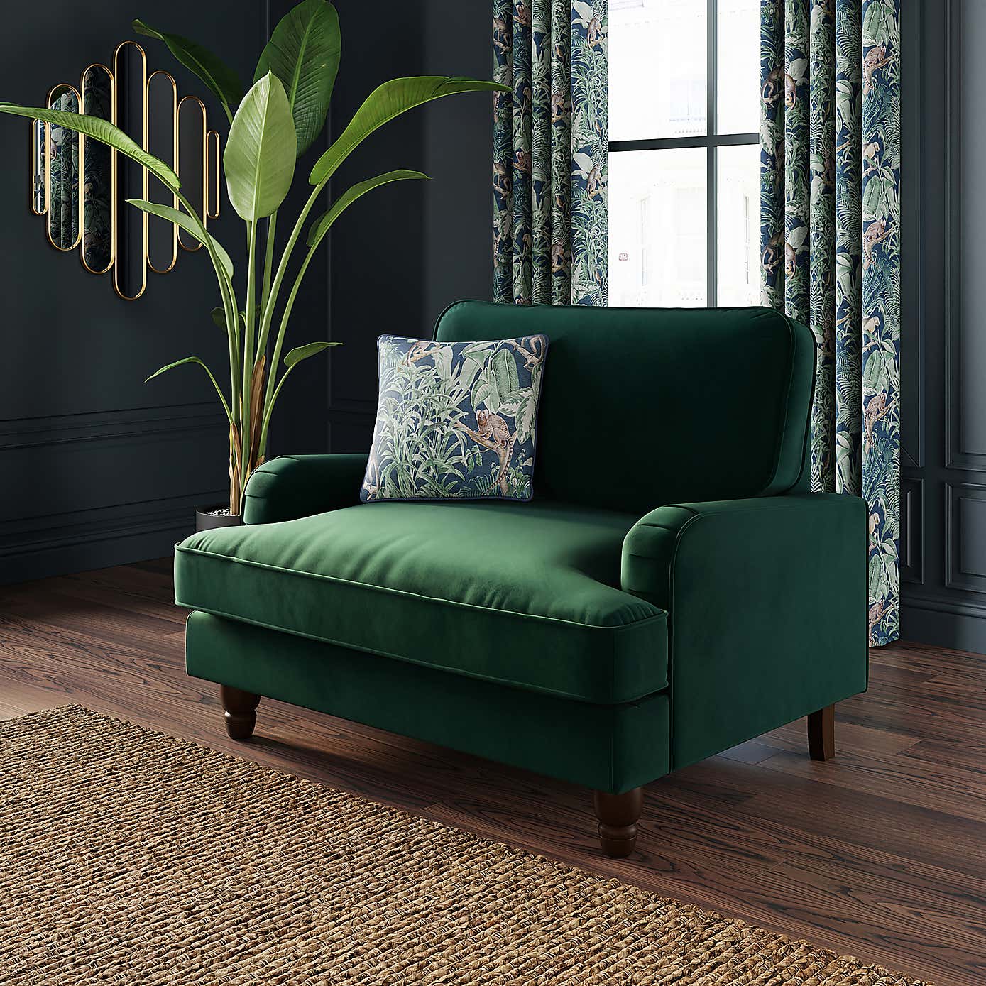 Beatrice Matte Velvet Snuggle Single Sofa Bed