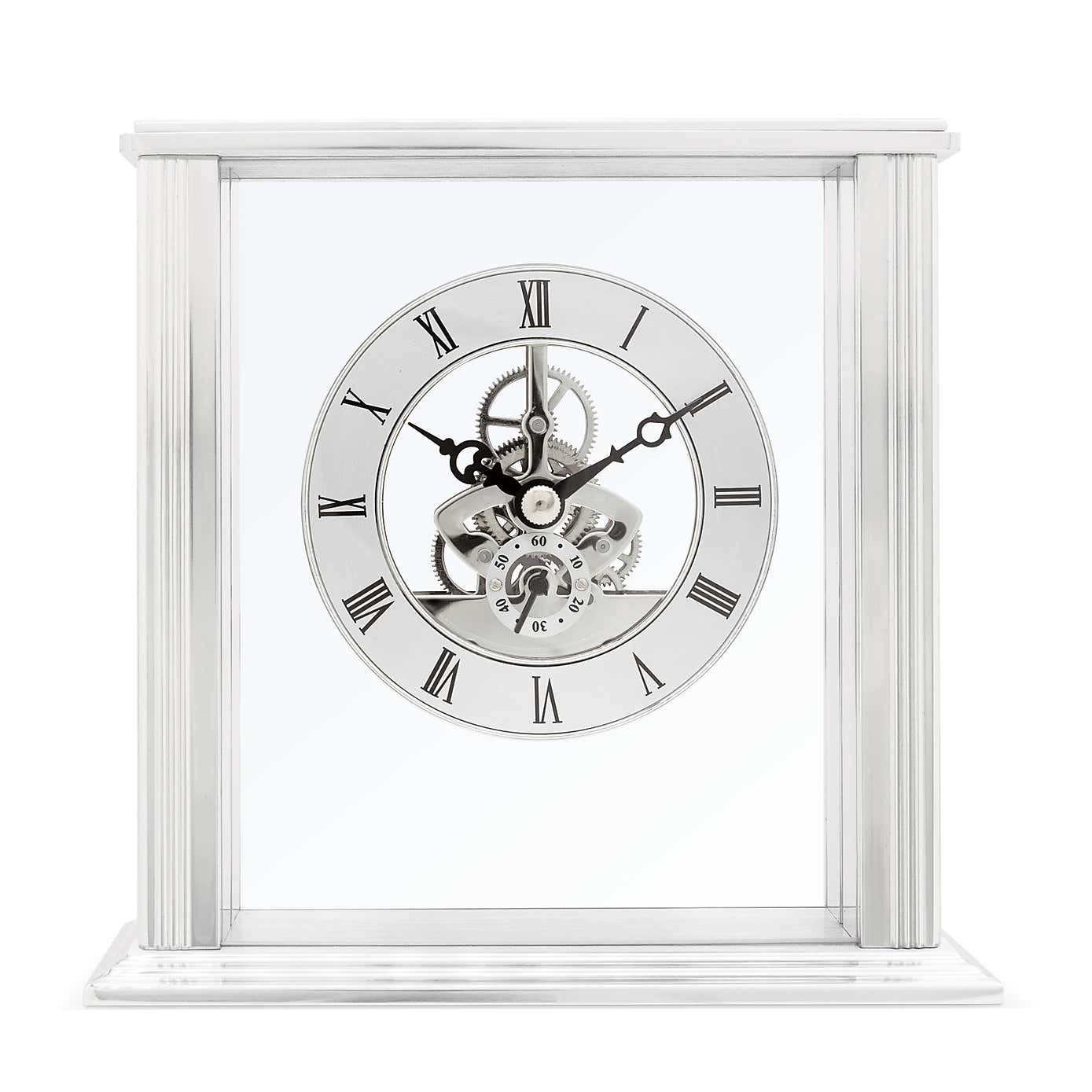 Acctim Vermont Silver Mantel Clock