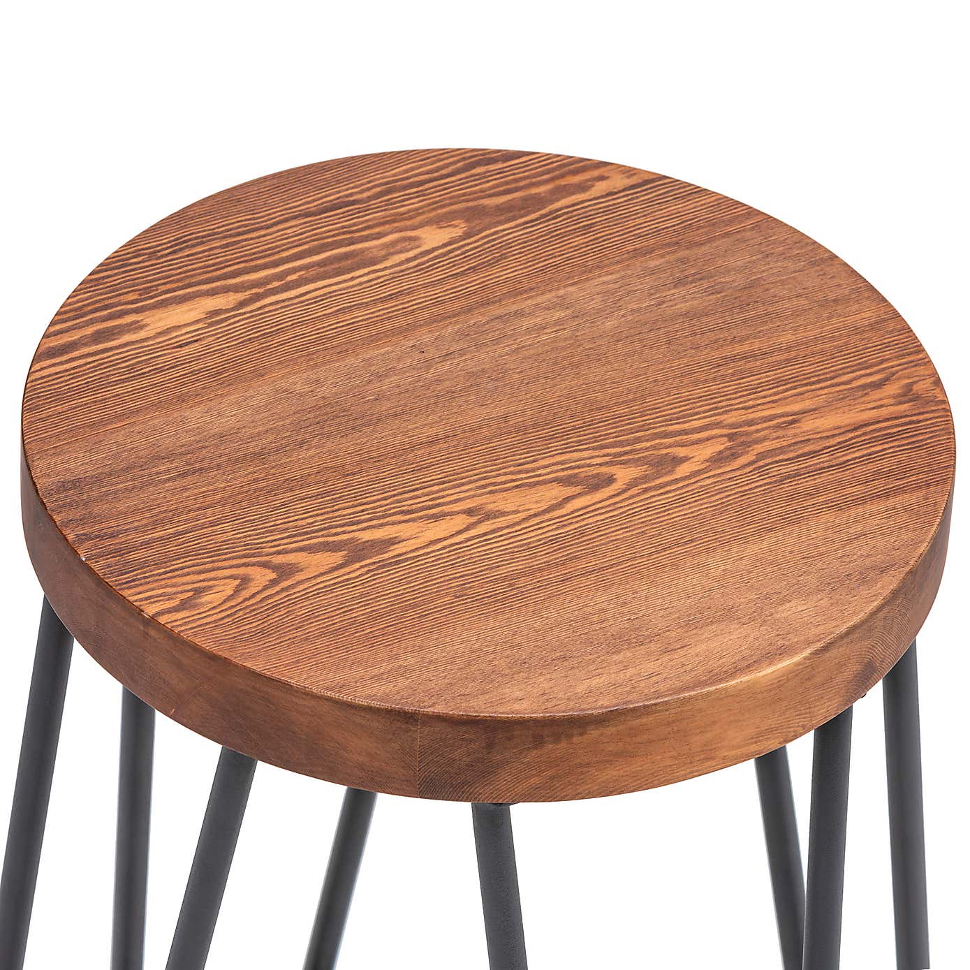 Torino Counter Height Bar Stool, Black Metal