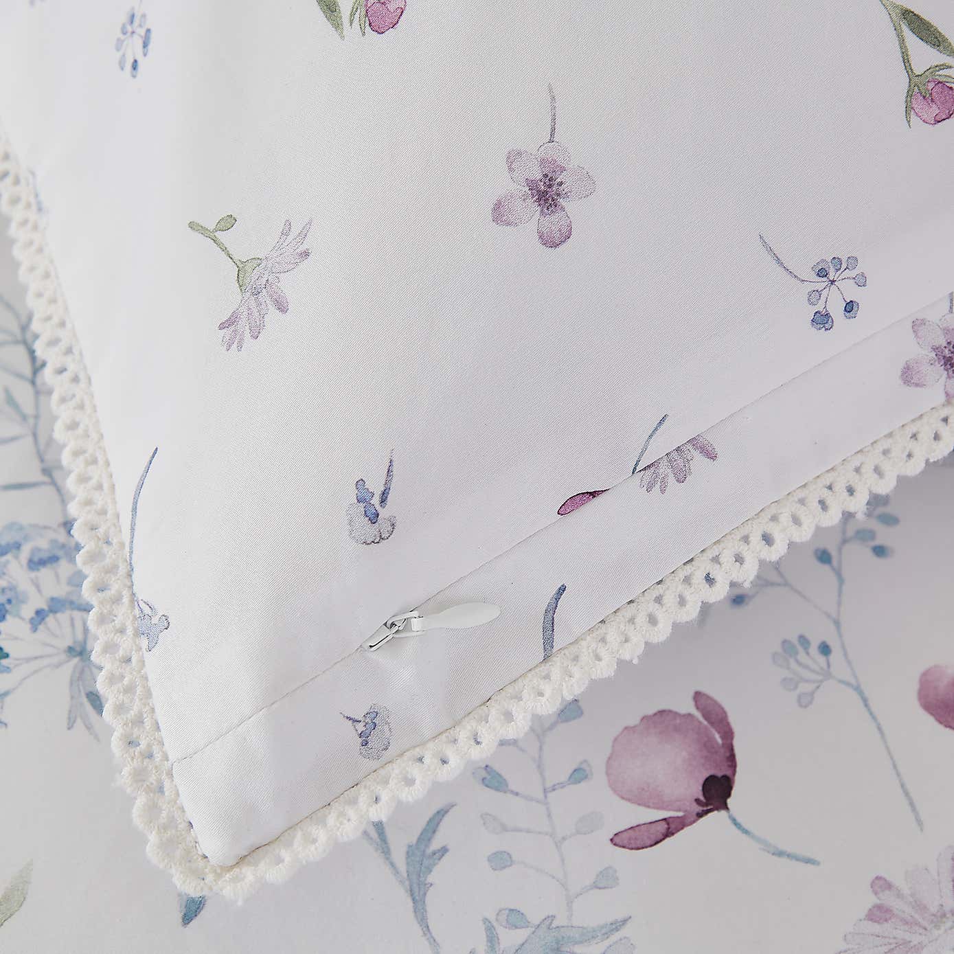 Dorma Wildflower Mauve Cotton Pillowcase Pair