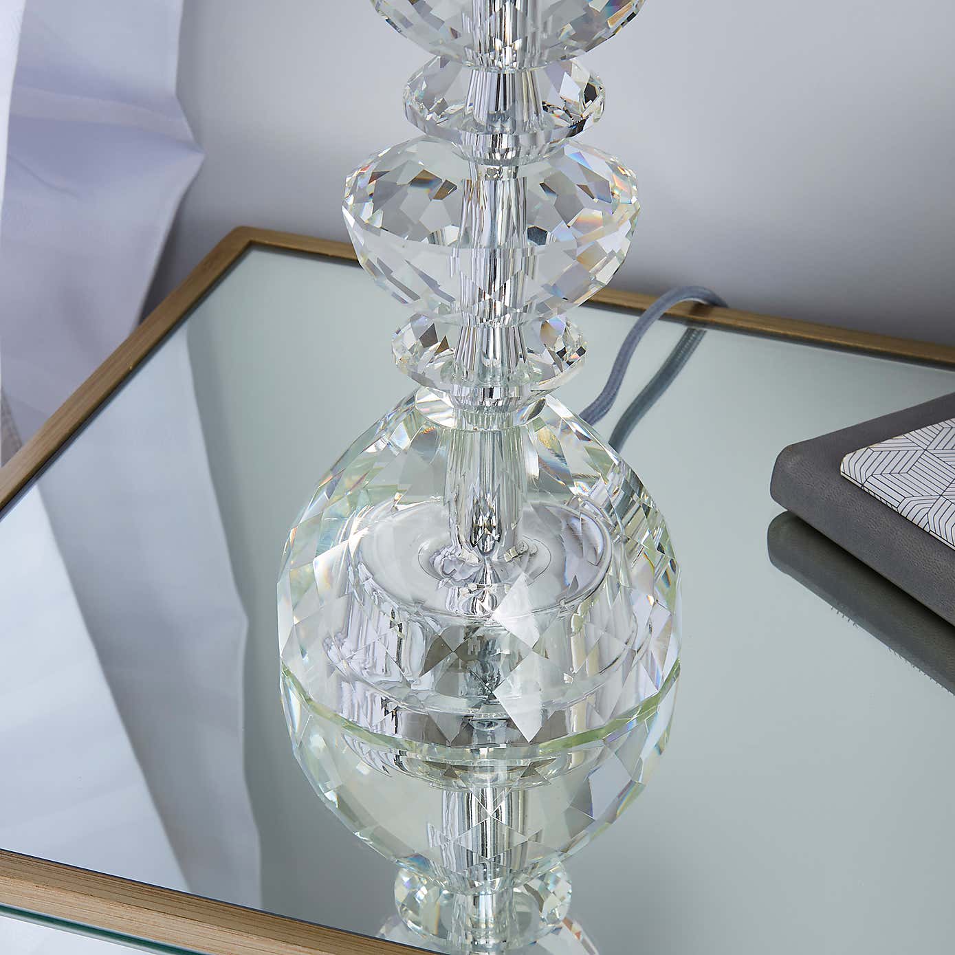 Dorma Genevieve Crystal Candlestick Table Lamp
