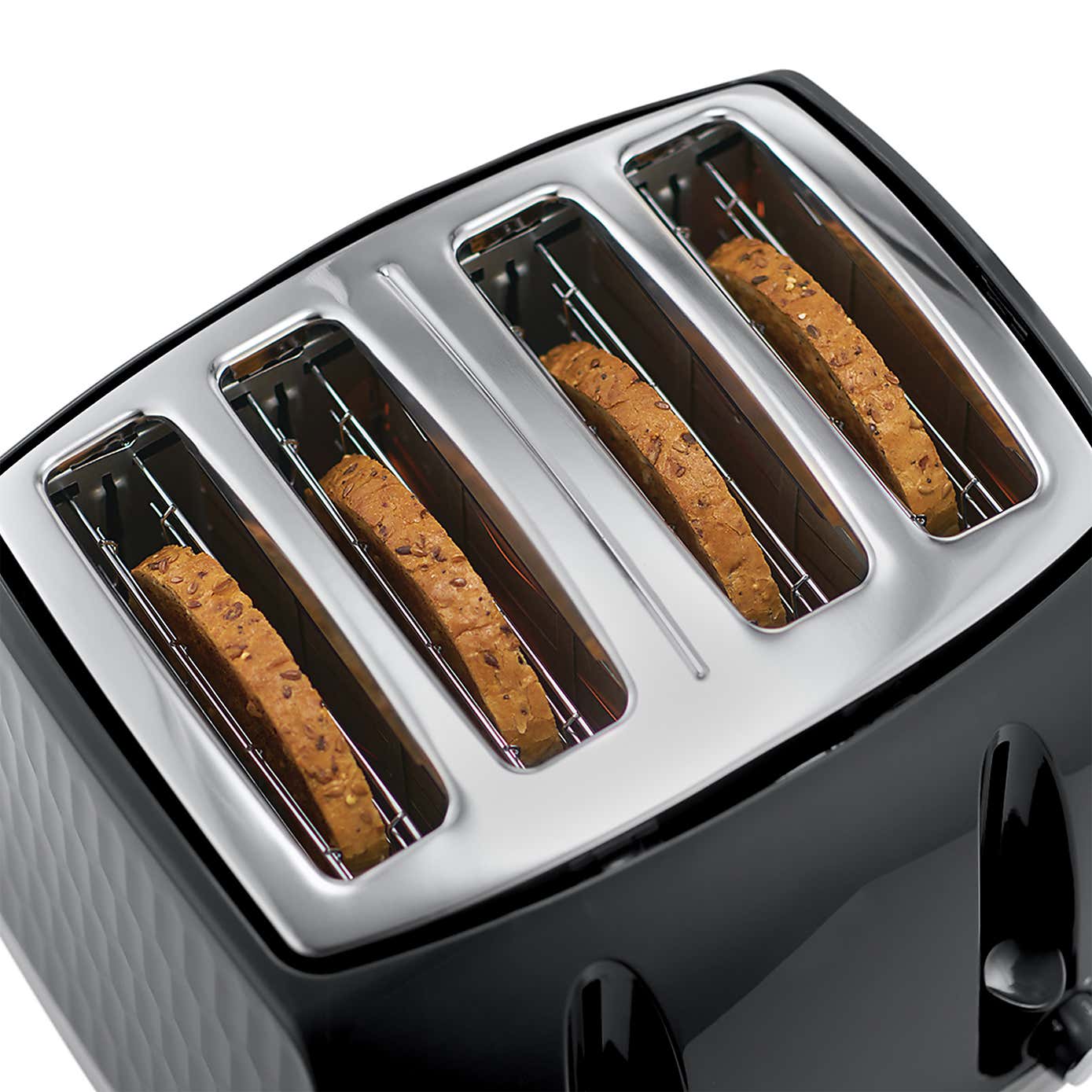 Russell Hobbs Honeycomb 4 Slice Toaster Black