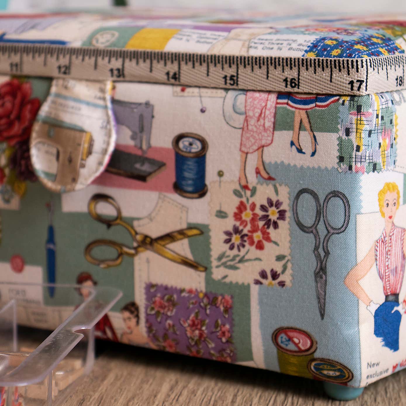 Hobby Gift Sew Retro Medium Sewing Box Multi