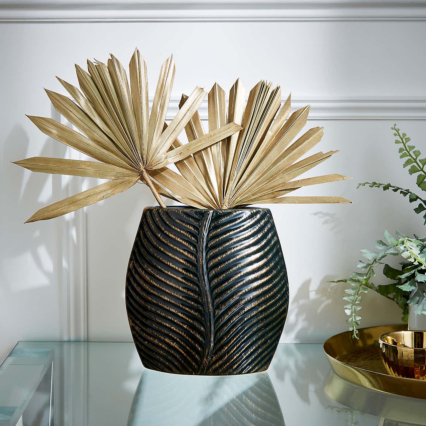 Palm Leaf Vase, 40cm