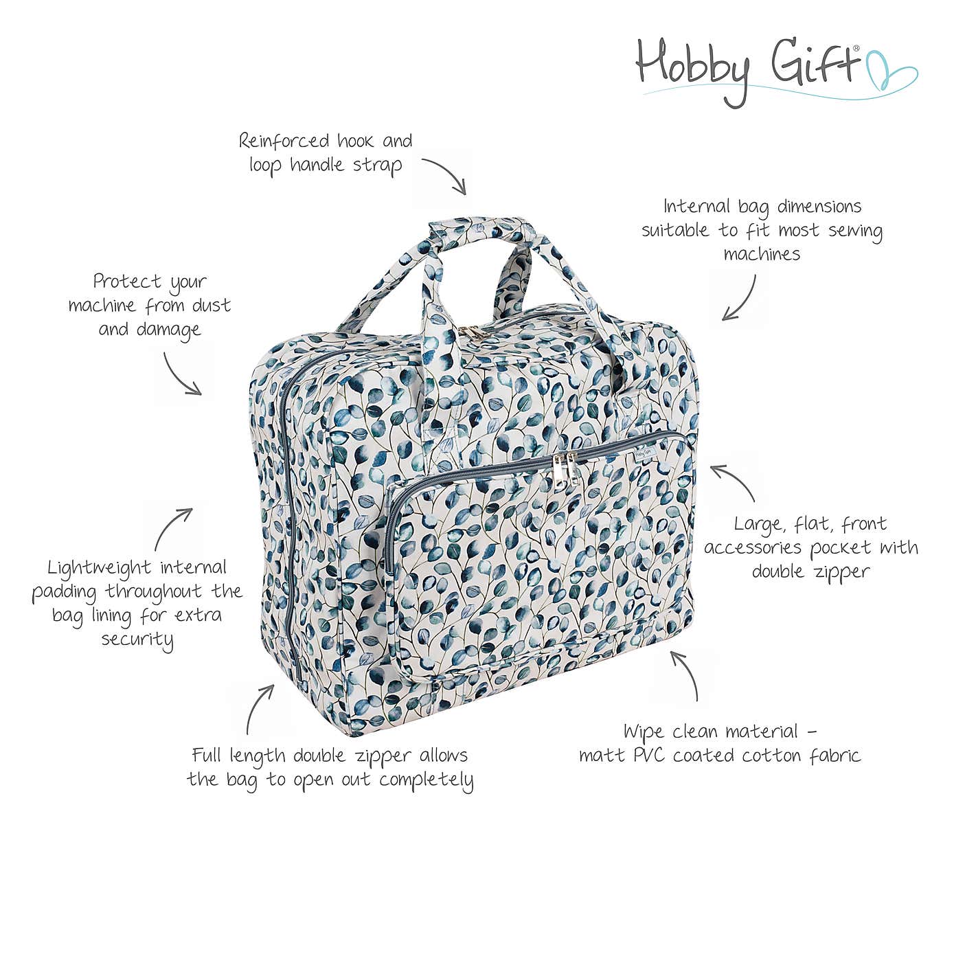 Hobby Gift Botanical Sewing Machine Bag