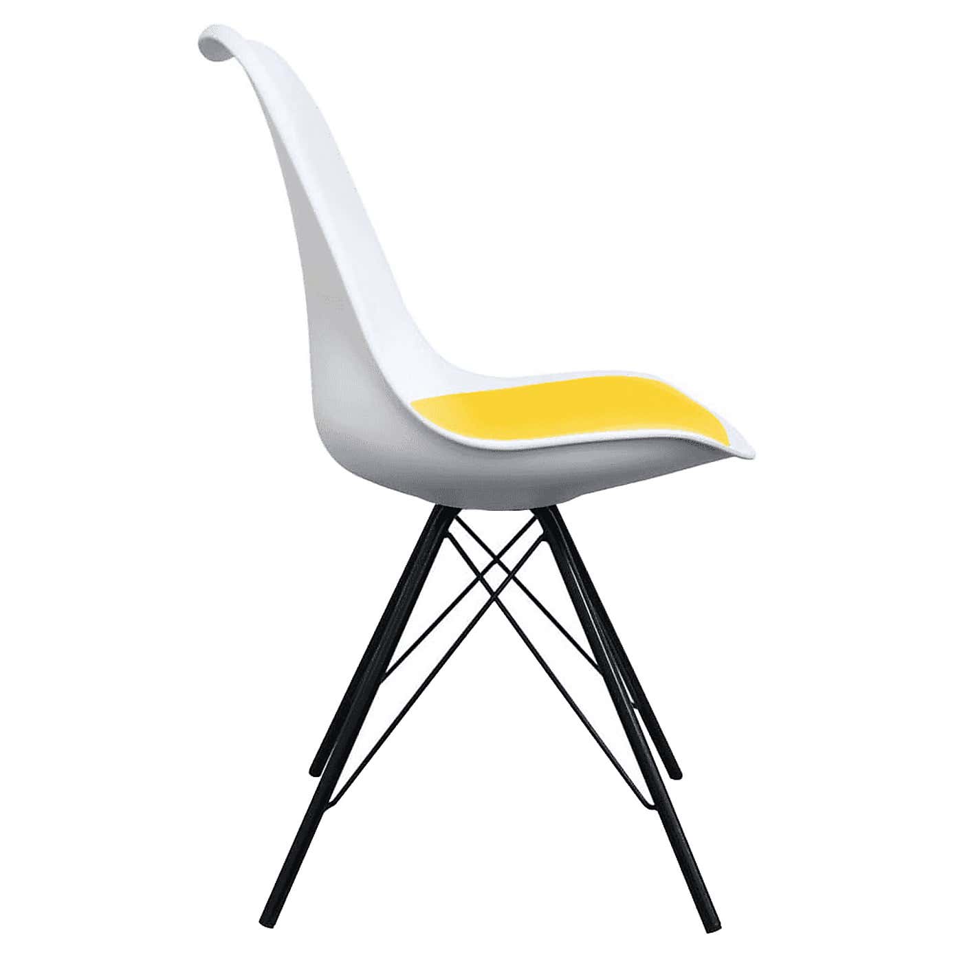 Fusion Living Soho White Plastic Dining Chair