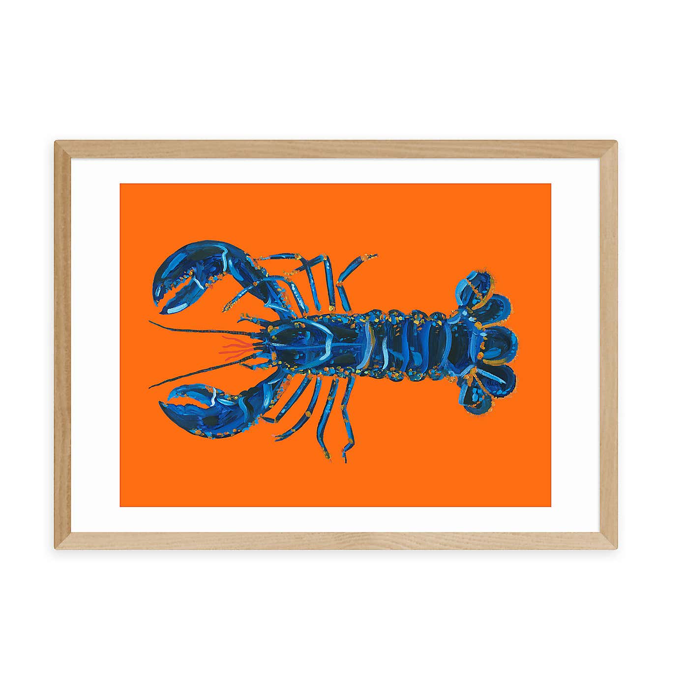 East End Prints Lobster on Orange by Alice Straker