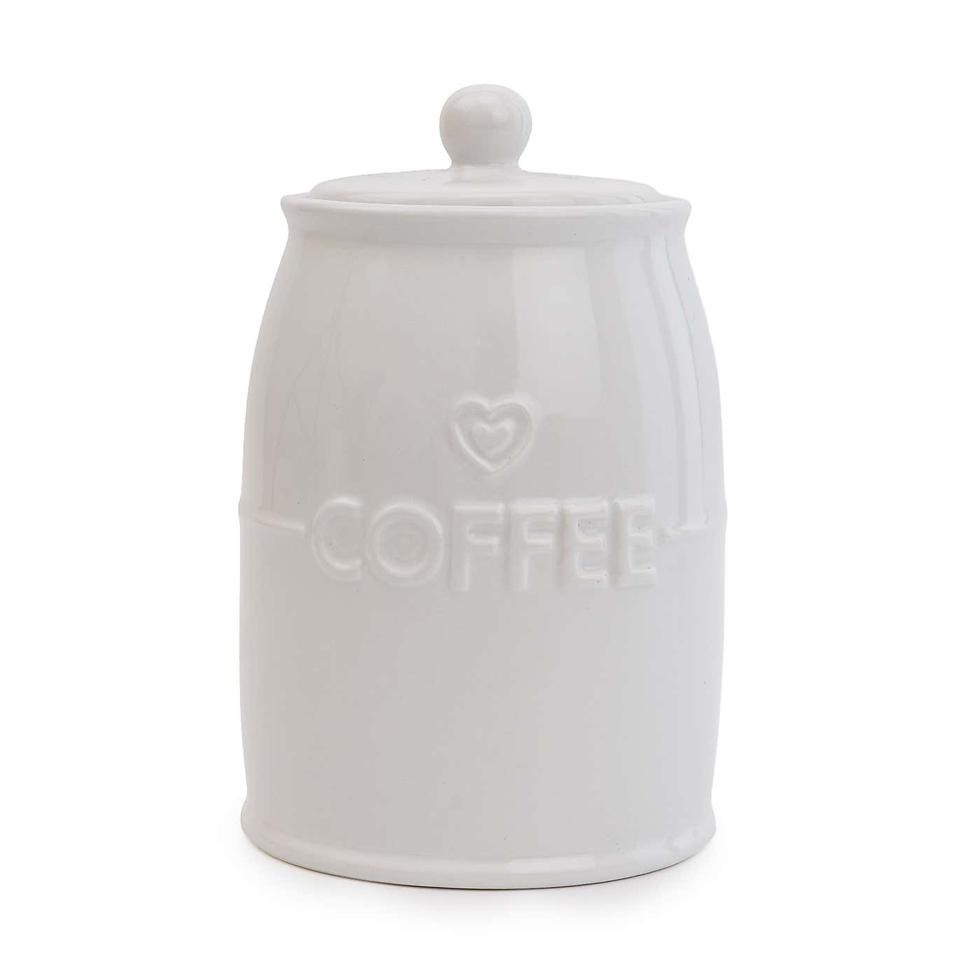 White Hearts Tea Canister