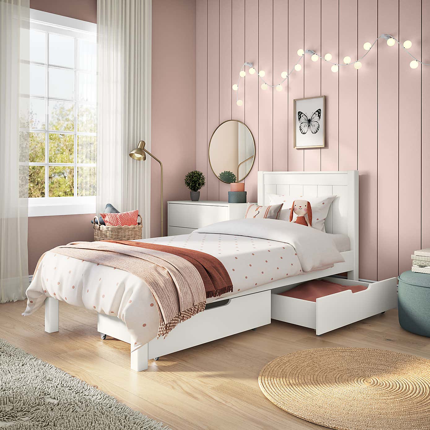 Stompa Classic Low End Bed with 2 Underbed Drawers