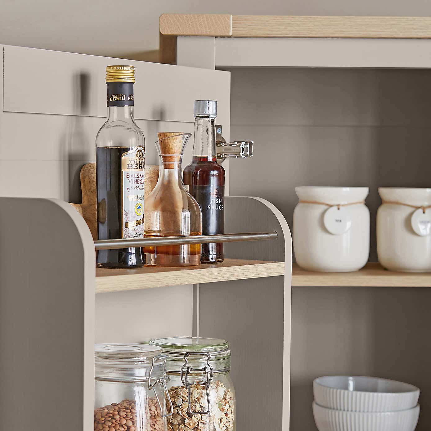 Olney Single Kitchen Larder Unit, Stone