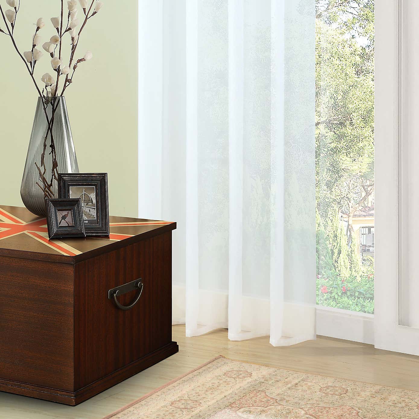 Sheer Elegance Eyelet Single Voile Panel