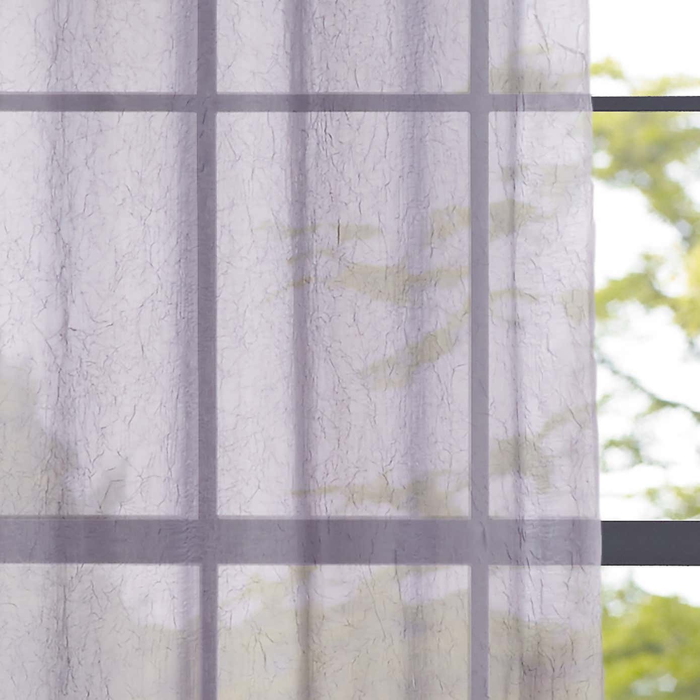 Crushed Eyelet Single Voile Panel