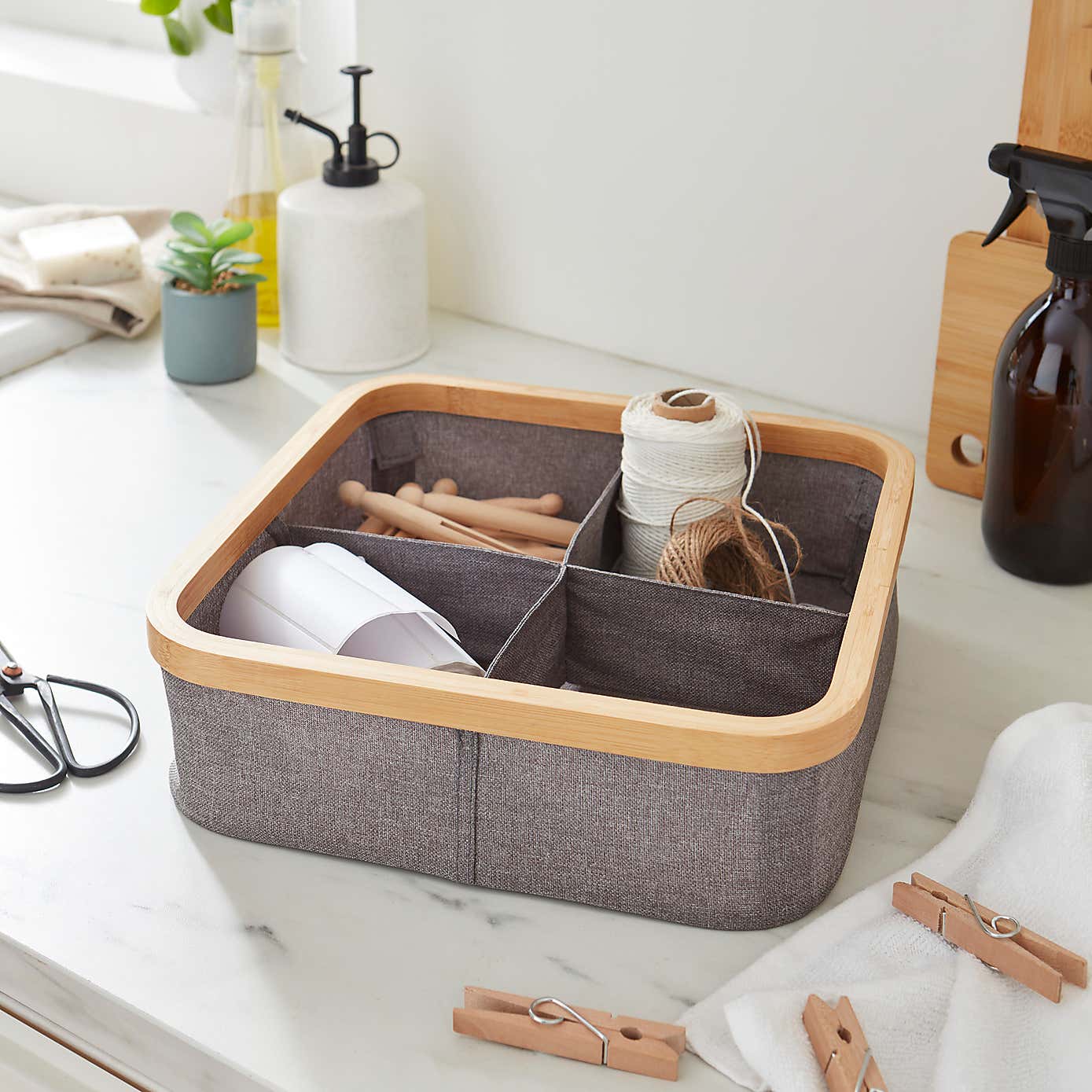 Berkeley 4 Compartments Foldable Storage Basket