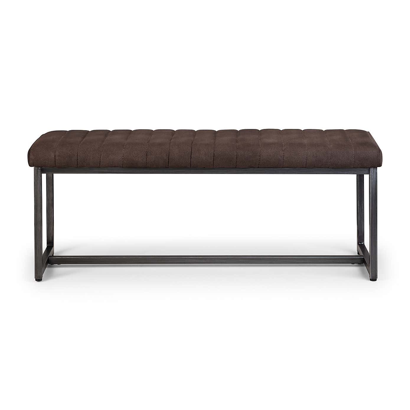 Brooklyn Dining Bench, Suede