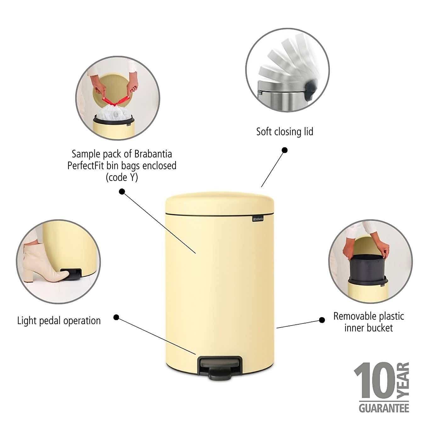 Brabantia NewIcon 20L Pedal Bin