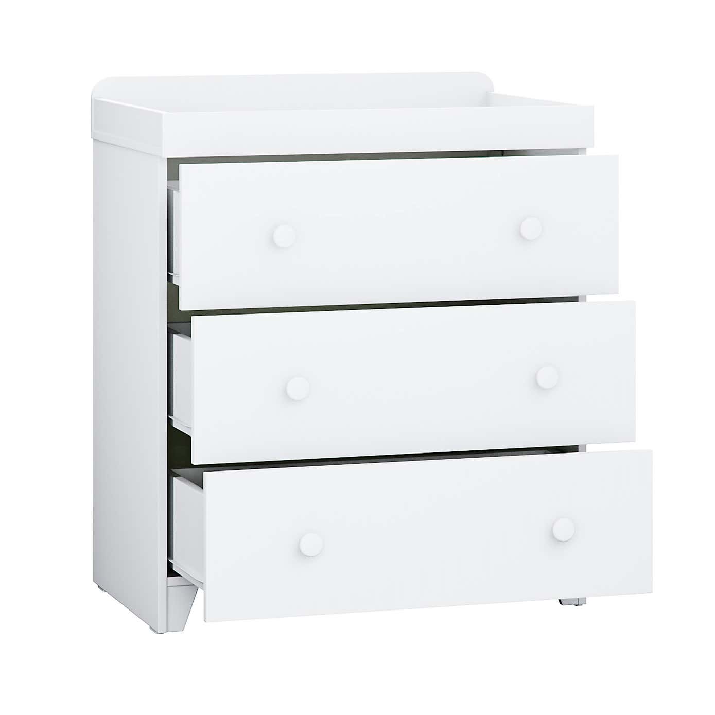 Little Acorns Classic 3 Drawer Chest and Wardrobe Nursery Set