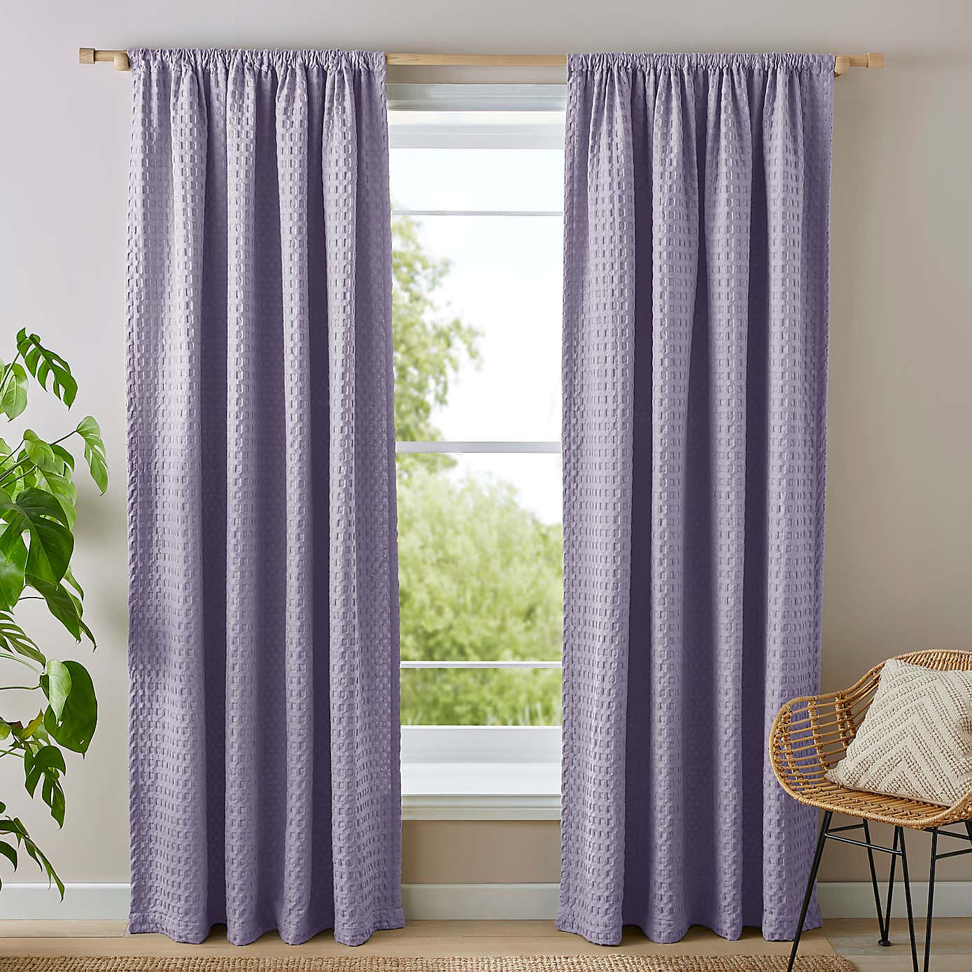 Emerson Waffle Slot Top Curtains