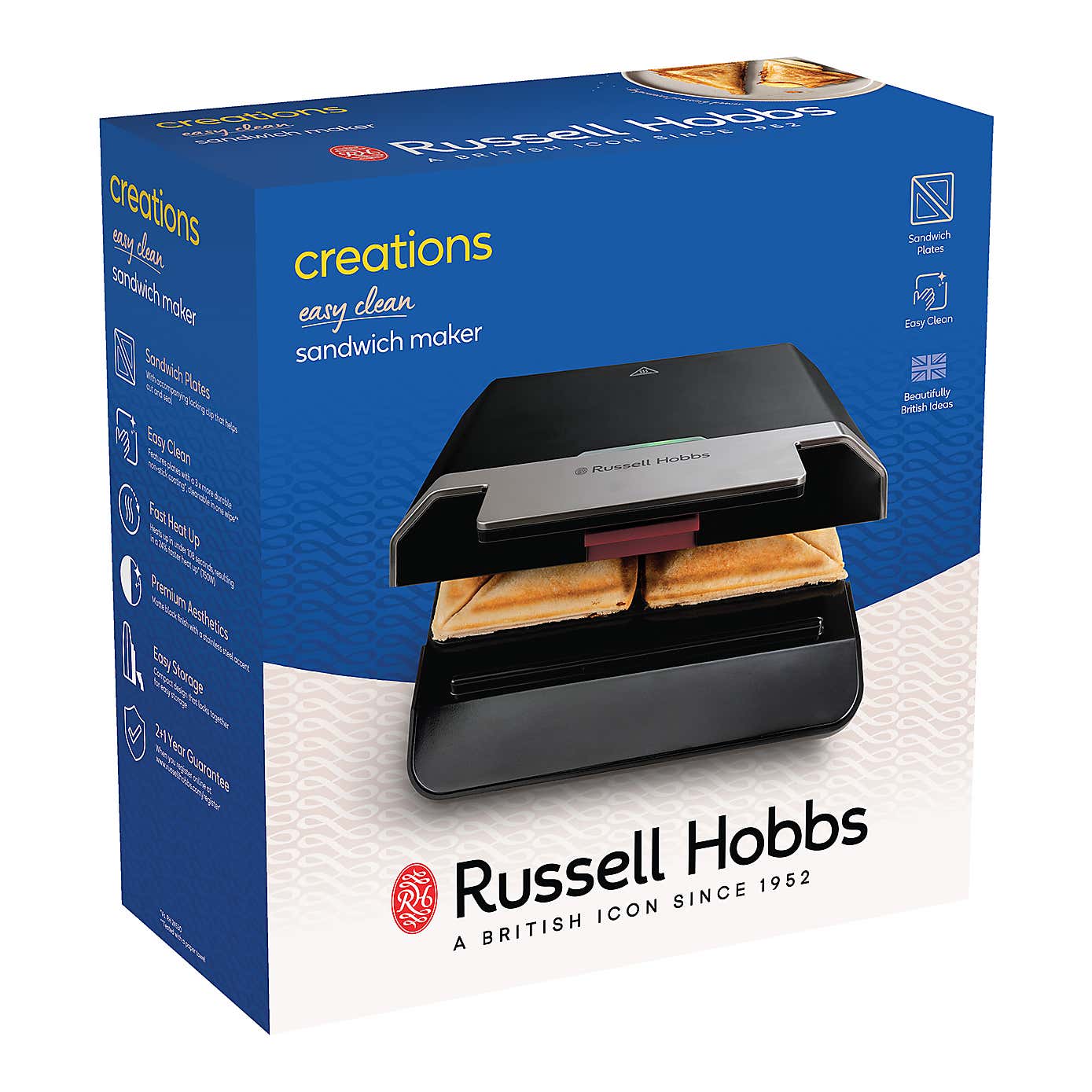Russell Hobbs Black Sandwich Toaster