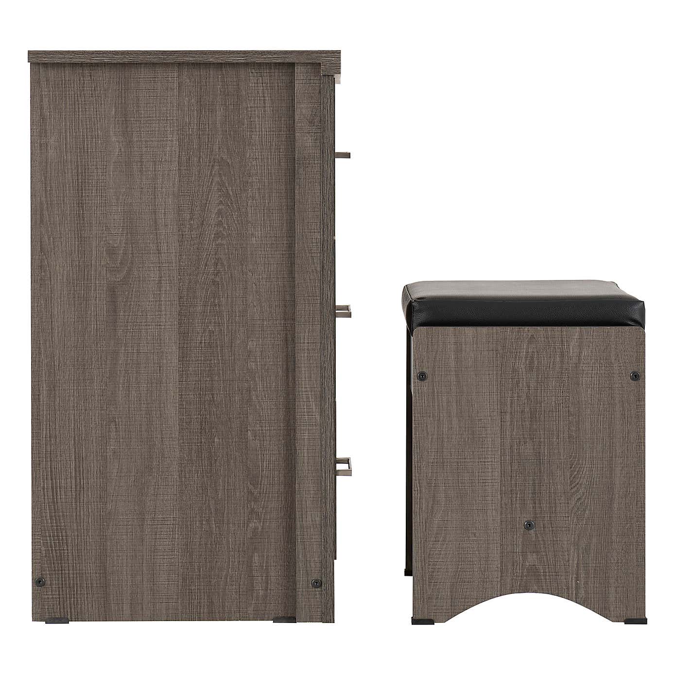 Lennon 3 Drawer Dressing Table Set