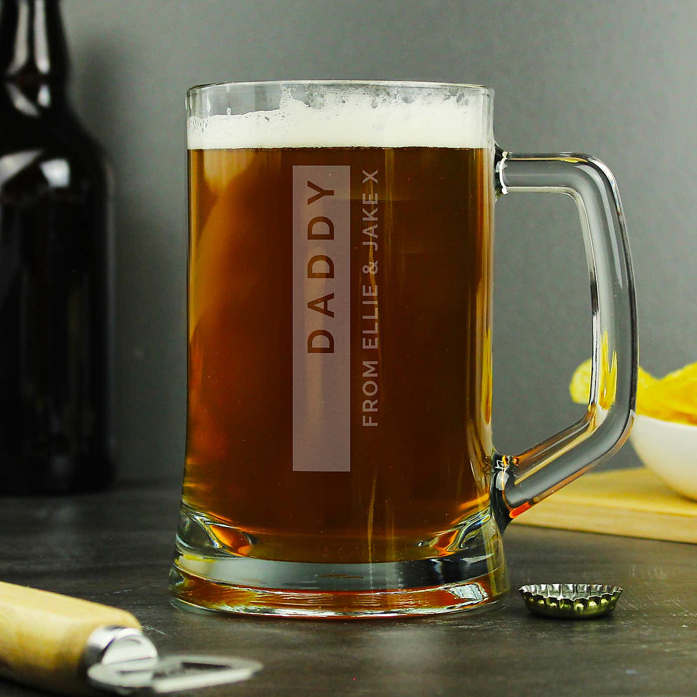 Personalised Classic Stern Pint Tankard