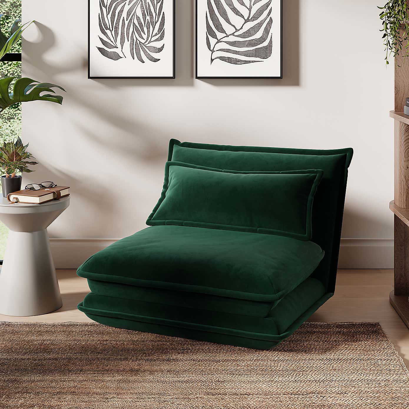 Jackson Velvet Foldable Single Sofa Bed