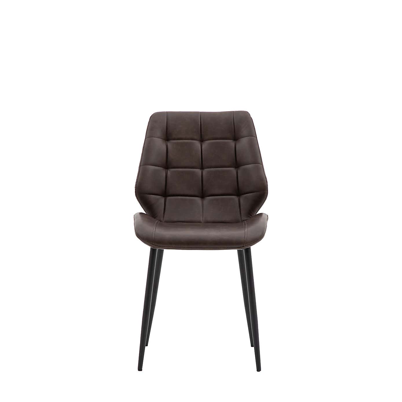 Set of 2 Mesa Faux Leather Dining Chairs