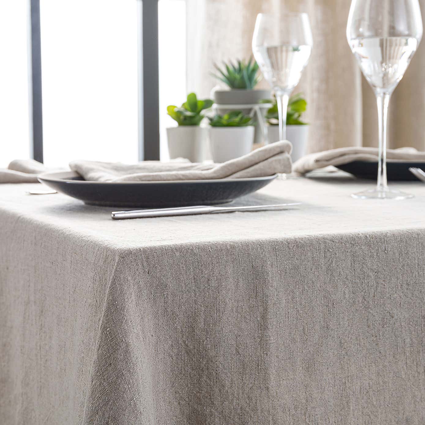 Pack of 4 Natural Linen Napkins