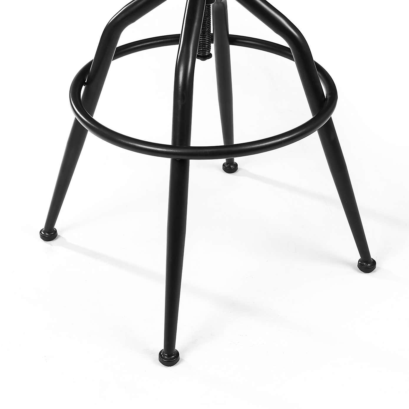 Barbican Bar Stool Brown Faux Leather