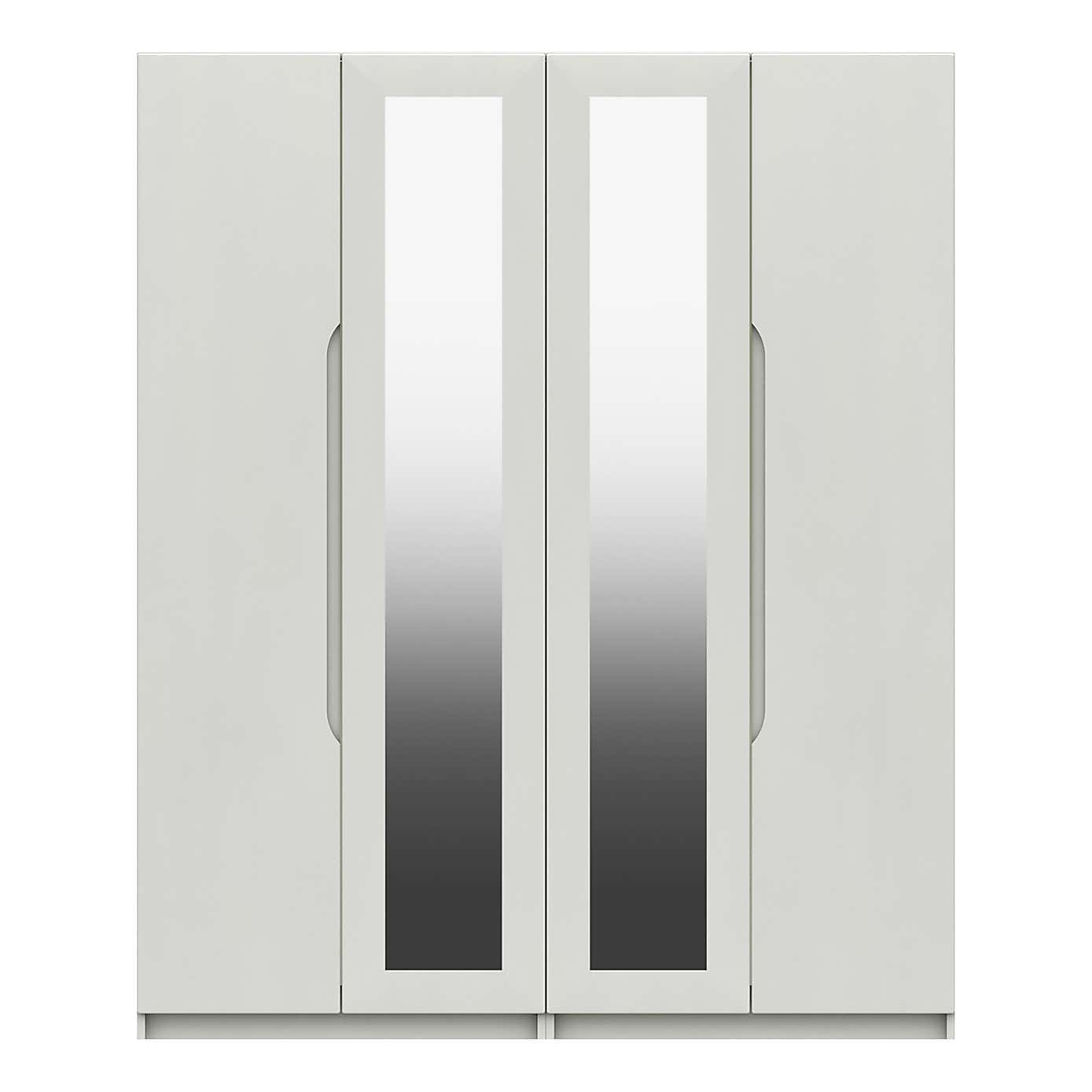 Legato 4 Door Mirrored Wardrobe