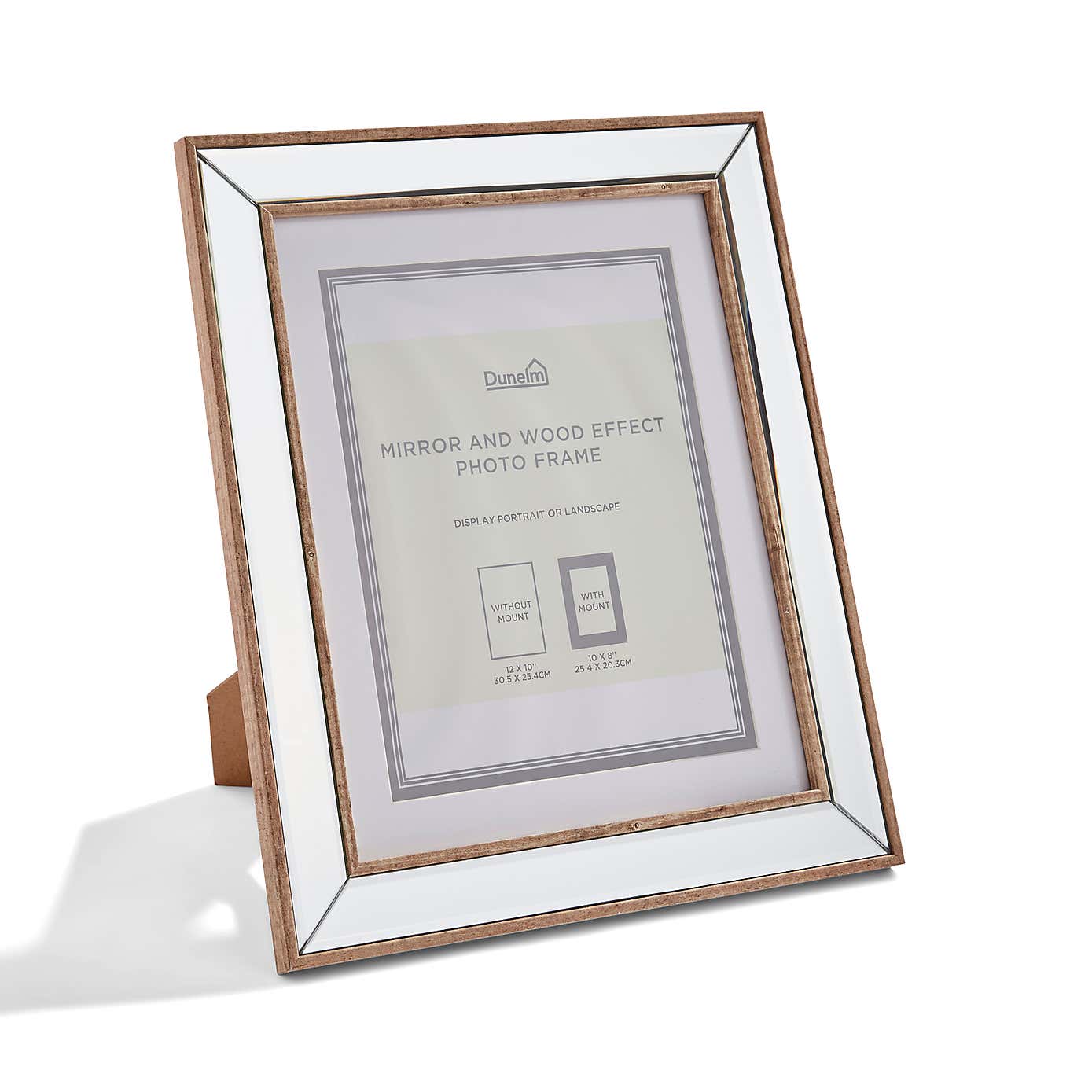 Mirror and Wood Effect Photo Frame