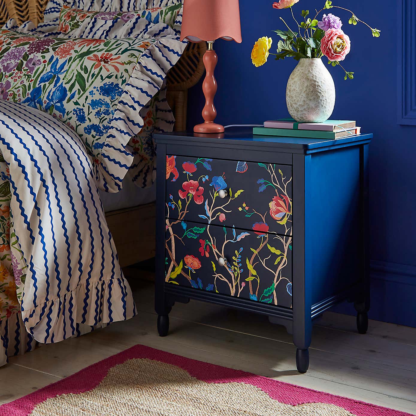 Sophie Robinson Joylene 2 Drawer Bedside Table