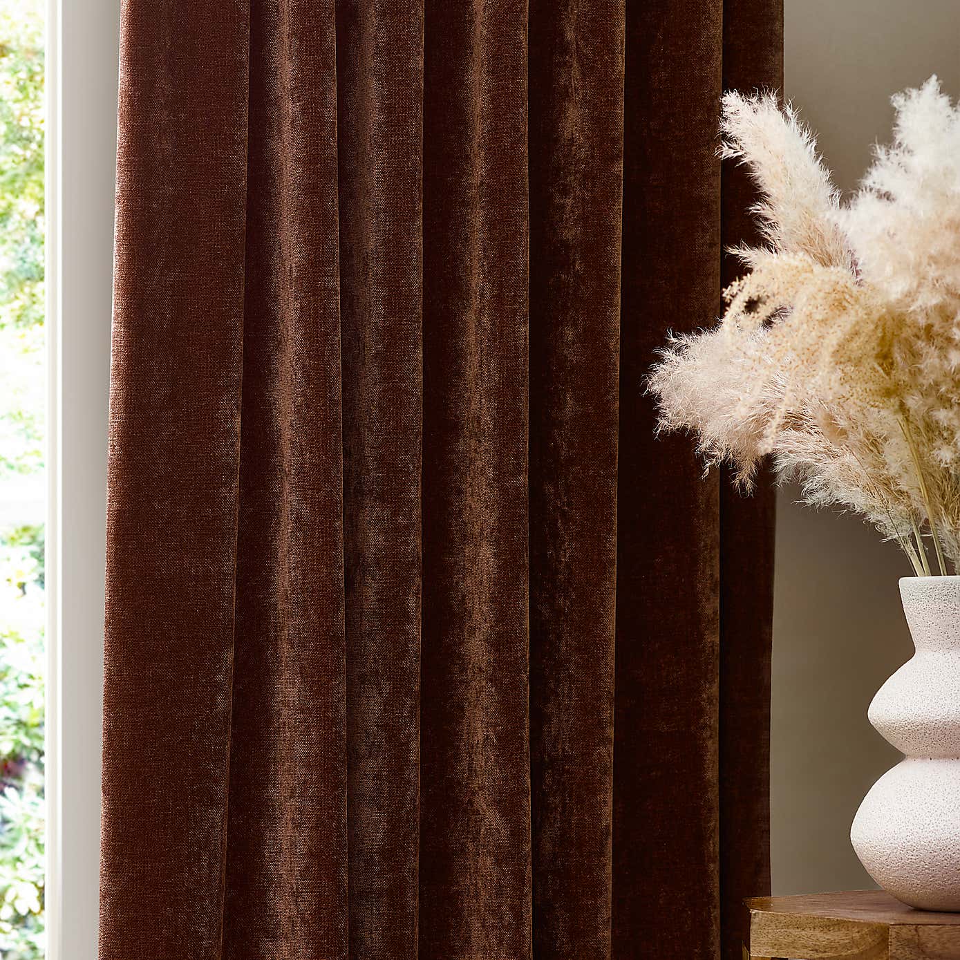 Yard Heavy Chenille Pencil Pleat Curtains